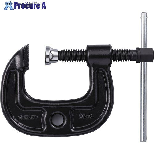 スーパー シャコ万力(C型)強力ワイドタイプ 50mm カチオン電着塗装 CC-50 1丁 ▼108-5506 ●YA513