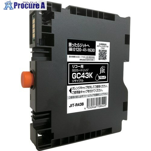 jit インクカートリッジ リコー GC43K対応 ジットリサイクルインク JIT-R43B ブラック JIT-R43B 10本 ■▼707-3296 【送料都度見積】 jit インクカートリッジ リコー GC43K対応 ジットリサイクルインク JIT-R43B ブラック JIT-R43B 10本 ■▼707-3296 【送料都度見積】