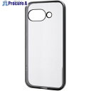 ELECOM Google Pixel 9a用ソフトケース サイドメッキ メタリック加工 メタリックブラック PM-P251UCTMBK 1個 ■▼713-20...