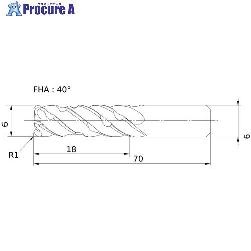 三菱 高機能超硬エンドミル SMARTMIRACLEエンドミルシリーズ VQJCSRBD0600R100 1本 ■▼707-4896 【送料都度見積】 ●SI517