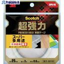 3M スコッチ 超強力両面テープ プレミアゴールド スーパー多用途 薄手 25mm×3m SPU-25 1巻 ▼439-0806