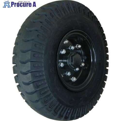 ヨドノ ユニークタイヤ(ベアリング入) ノーパンクタイヤ ハブ付 車輪径408mm UC4.00-8-C 1個 ■▼346-177..