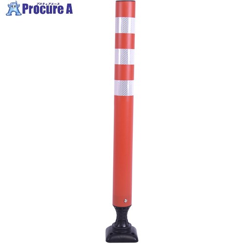 サンセルフ プラコーン角ベース 高さ800ミリ 赤色 12本セット PC-800B*12 1S ■▼709-8864 【送料都度見..