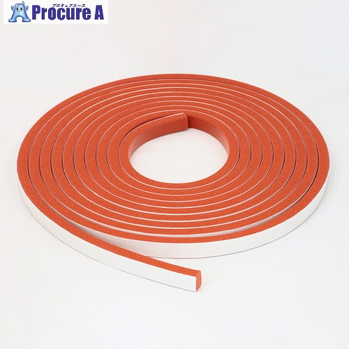 KOKUGO シリコンスポンジ角紐 4×10 100m巻 両面テープ付 107-8631601 1巻 ■▼717-3185 【送料都度見積】