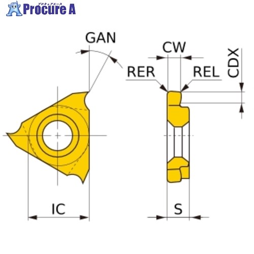 三菱 旋削用インサート 小物高精度部品加工用浅溝入れインサート MS7025 GTAT12520V5L-U MS7025 1個 ■▼707-6324 【送料都度見積】 ●SI517