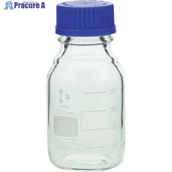 SIBATA 耐熱ねじ口びん 青キャップ付 250mL 017200-250A 1個 ▼107-1750