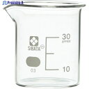 SIBATA ビーカー 目安目盛付 30mL 010020-30A 1個 ▼217-8242