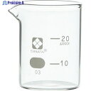 SIBATA ビーカー 目安目盛付 20mL 010020-20A 1個 ▼217-8252