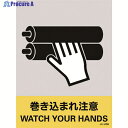 緑十字 ステッカー標識 巻き込まれ注意 JH-25S 160×120mm 5枚組 PET 029125 1組 ▼814-8451