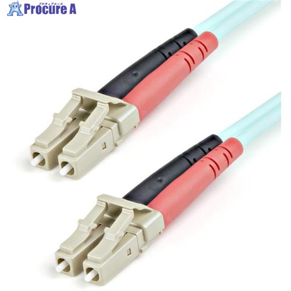 StarTech 光ファイバーケーブル/1m/OM3準拠/50/125/LC-LC/LSZH/アクア/光配線 マルチモード光パッチコード A50FBLCLC1 ...