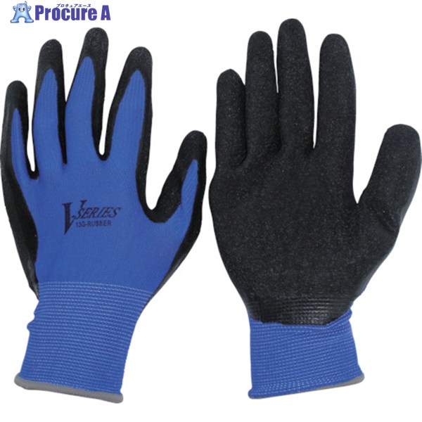 おたふく 天然ゴム背抜き手袋 ブルー LL A-35-BL-LL 1双 ▼835-5707