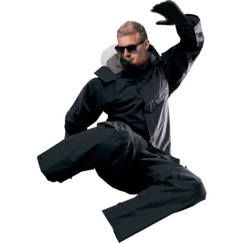 前垣 AP300PVCレインスーツ ブラック Lサイズ AP300 BKL L 1着 ▼114-7687