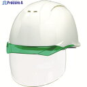 DIC 透明バイザーヘルメット(シールド面付) AP11EVO-CSW KP 白/グリーン AP11EVO-CSW-HA6-KP-W/G 1個 ▼120-0482