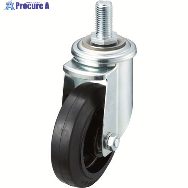 ワコーパレット エアーキャスターねじ込みタイプ(自在車) 荷重160 車輪径125幅38 AHT125NRB 1個 ▼328-2481