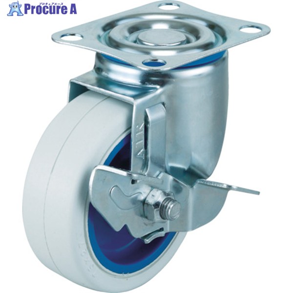 ワコーパレット エアーキャスター(自在車ストッパー付) 75mm ホワイトゴム車 ALG-75-NRDS-W 1個 ▼365-7817