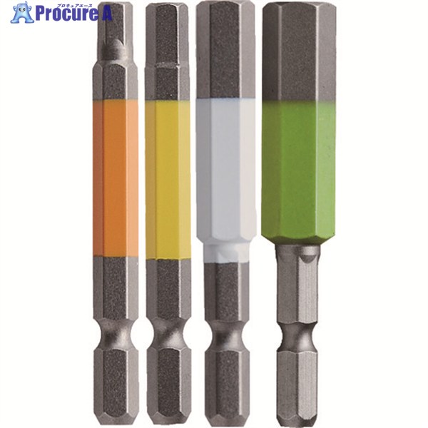 アネックス 六角レンチカラービット 4本組 全長65mm ACHX4-65L 1S ▼753-6461