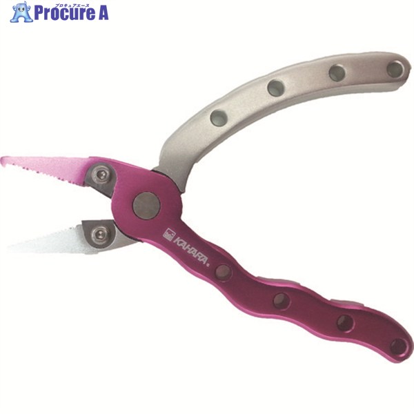 KAHARA 4.5inchアルミプライヤー ストロベリー/シルバー AP45-STSL 1丁 ▼818-4334