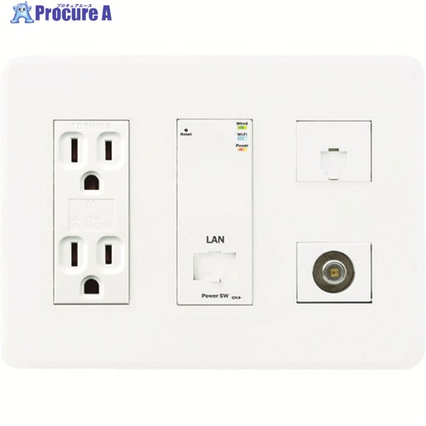 Abaniact 情報コンセント TEL/LAN/TV(4K8K対応)/Wi-F AC-212VTLW-02KIT 1個 ▼859-9594