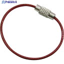水本 キーワイヤーホルダー ワイヤー径1mm全長120mm レッド (1個入り) B-2952 1袋 ▼318-0797
