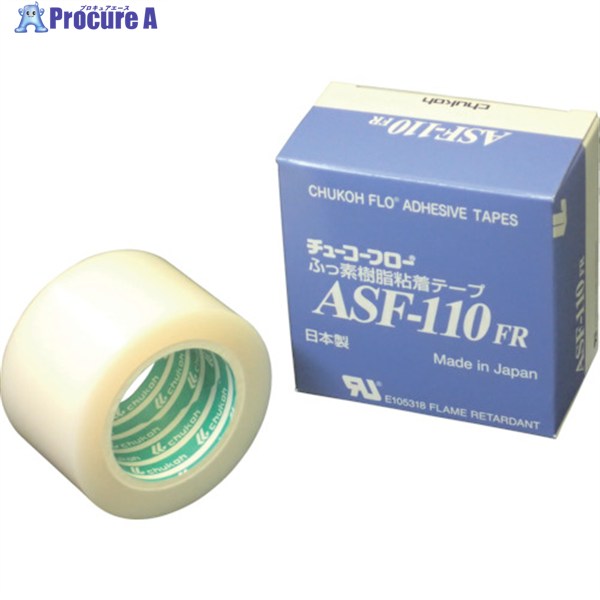 chukoh フッ素樹脂フィルム粘着テープ ASFー110FR 0.23t×38w×10m ASF110FR-23X38 1巻 ▼449-4857