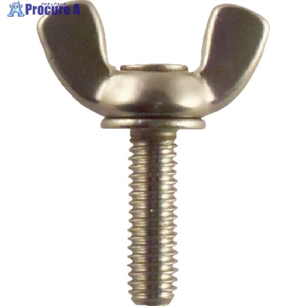 TRUSCO 圧造蝶ボルト 2種 ステンレス M5×25 7個入 B35-0525 1パック ▼783-3326