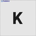 IM ステンシル K 文字サイズ50×40mm AST-K5040 1枚 ▼818-6063