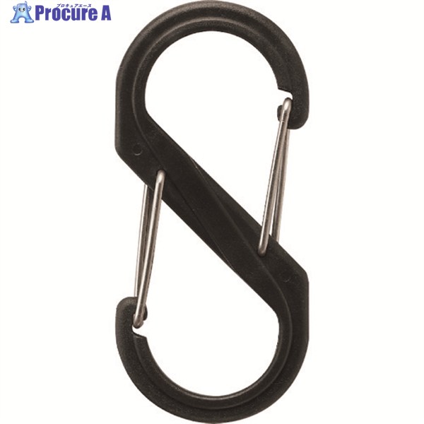 光 S型カラビナ 大 ブラック B-KRSA88-2 1個 ▼112-9614