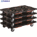 TRUSCO まとめ買い 連結式樹脂製平台車 ビートル 900X600 自在3輪 コボレ止めセット付 4台セット BT900KJ3-E100-M4 1S ▼20...