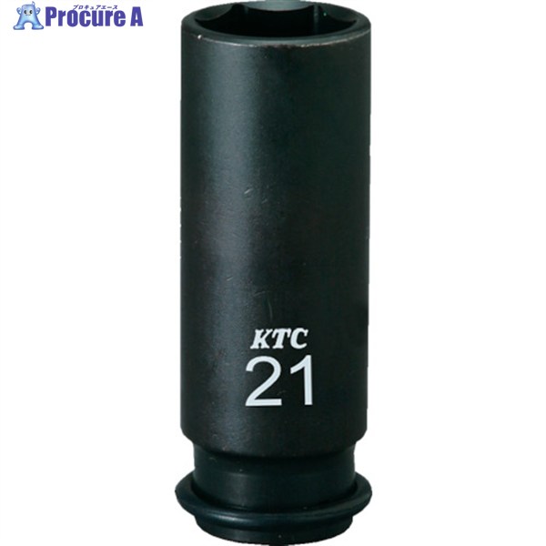 KTC 9.5sq.インパクトレンチ用ソケット(ディープ薄肉) 対辺寸法19mm 差込角9.5mm 6角 BP3L-19TP 1個 ▼3..