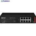 BUFFALO 法人向け Giga対応 PoE Layer2 スマートLiteスイッチ 8ポート BS-GSL2008P 1個 ▼352-7835