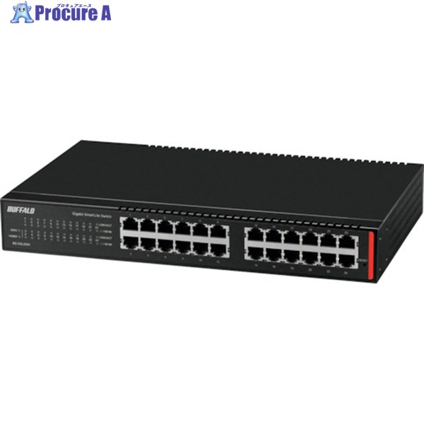 BUFFALO 法人向け Giga対応 Layer2 スマートLiteスイッチ 24ポート BS-GSL2024 1台 ▼382-2043