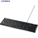 BUFFALO USB接続 有線スタンダードキーボード ブラック BSKBU100BK 1個 ▼417-2262