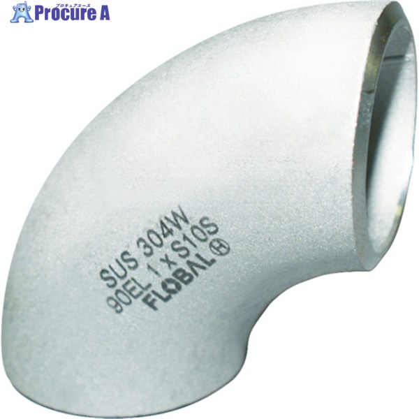 FLOBAL 90°エルボ(ロング)S10S 09100008 B-90EL-10S-80A 1個 ▼444-5457