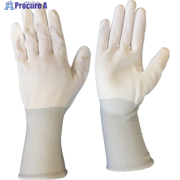 BLASTON クリーンルーム用手袋 PU手の平コート手袋 ロングタイプ 10双入 Lサイズ BSC-17B-L 1袋 ▼447-5666