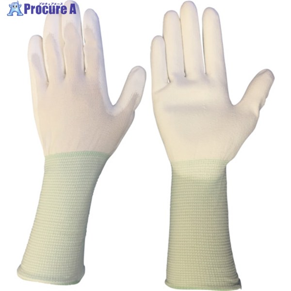 BLASTON クリーンルーム用手袋 PU手の平コート手袋 ロングタイプ 10双入 Mサイズ BSC-17B-M 1袋 ▼447-5682