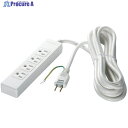 BUFFALO 3ピン式電源タップ 4個口タイプ マグネット付 2m ホワイト BSTAPMG3420WH 1個 ▼452-6613