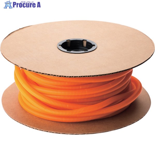 PANDUIT コルゲートチューブ ポリエチレン スリットなし オレンジ CLTS50F-C3 1巻 ▼113-5853