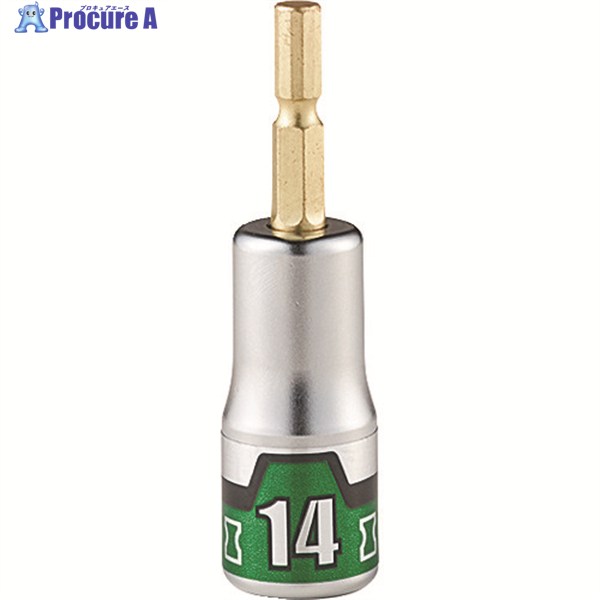 KTC インパクトドライバ用ショートソケットビット 難攻不落 14mm BZP63S-14 1個 ▼206-7159