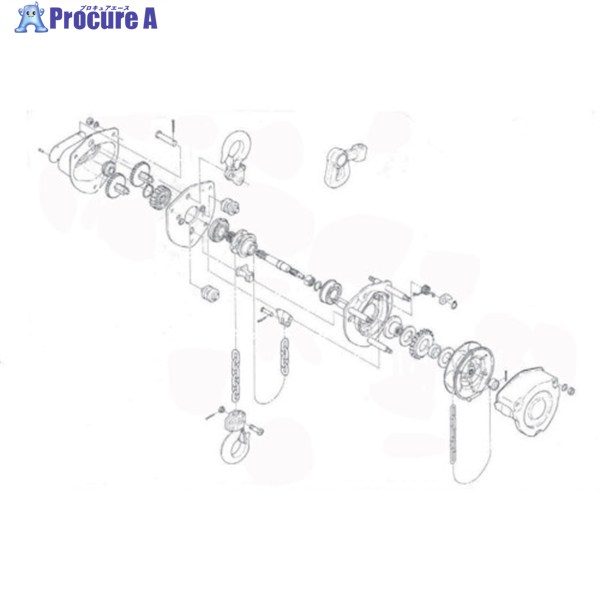 KITO チェーンブロック キトーマイティM3形 CB025・CB030用部品 フックラッチ組 C1FA020-10712 1個 ▼39..