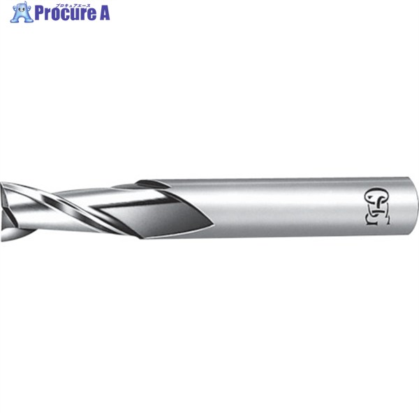 OSG 超硬スクエアエンドミル 2刃ショート 銅・アルミ合金用 刃径8.5mm シャンク径10mm 8502085 CA-RG-EDS-8.5(8502085) 1本 ▼690-1018 ●YA513