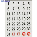TRUSCO 日付シートマグネット 白 27X27X0.8T DH-27 1枚 ▼116-2303