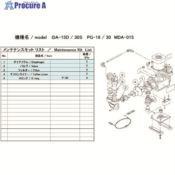 Хå ݥѥƥʥ󥹥å DA-15D/30S DA-15D/30S MAINTENANCEKIT 1 148-68...