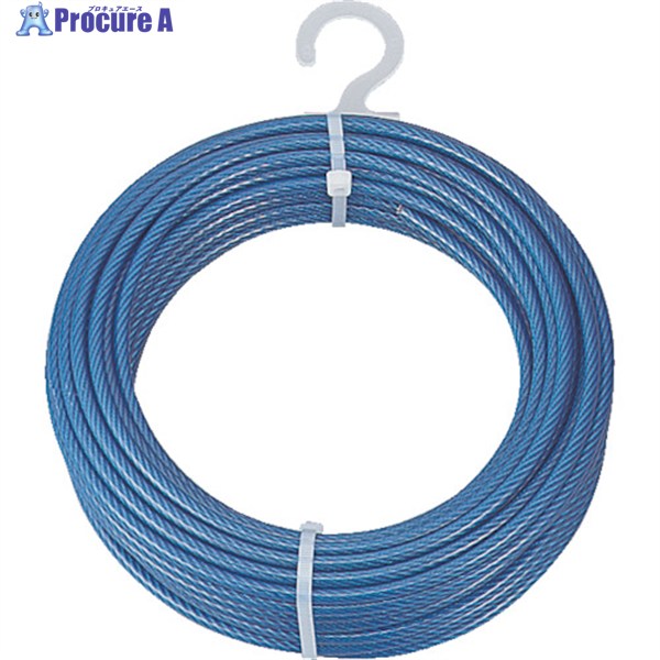 TRUSCO メッキ付ワイヤーロープ PVC被覆タイプ Φ3(5)mmX10m CWP-3S10 (3MMX10M) 1巻 ▼213-4900