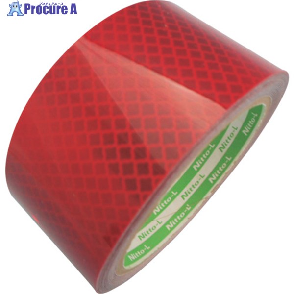 日東エルマテ 軟質高輝度プリズム反射テープDM9600 50mm×5M 赤 DM9600X50R 1巻 ▼249-5358