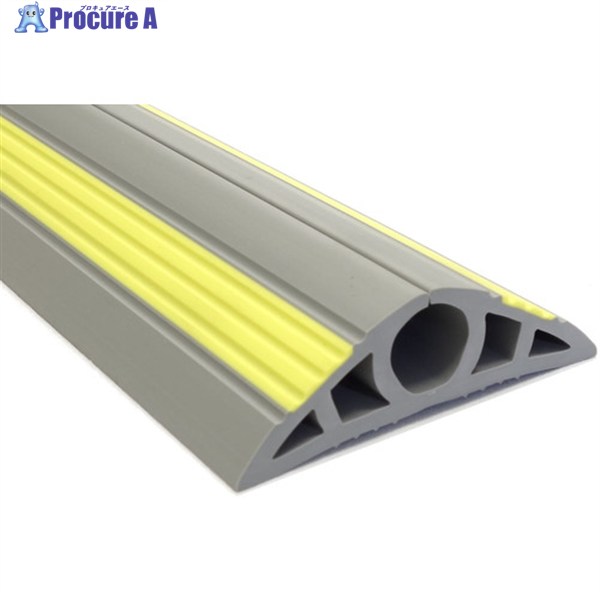 大研 ケーブルプロテクタ2 40x4M グレー(黄色ライン入り) CP2-40X4MGY 1本 ▼250-3176