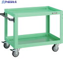 TRUSCO ツールワゴン ドルフィン 750×500 4輪自在 ウレタン車輪 ヤンググリーン DLWS-672UJ-YG 1台 ▼454-7586