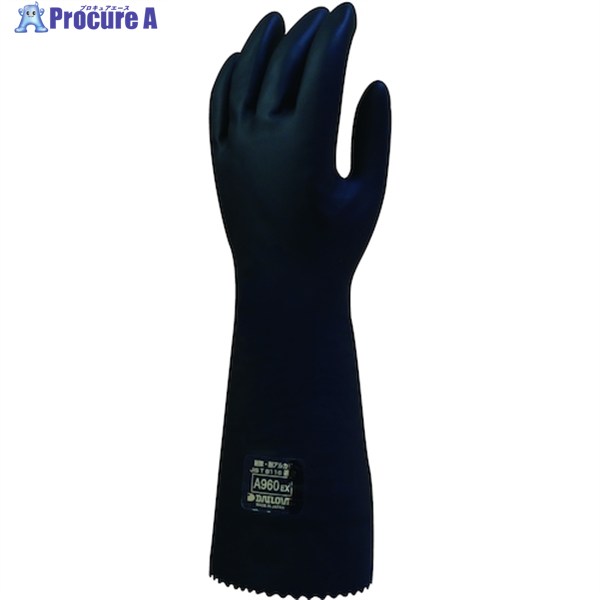DAILOVE 耐酸・耐アルカリ化学防護手袋 ダイローブA960EX(L) DA960EX-L 1双 ▼557-5967