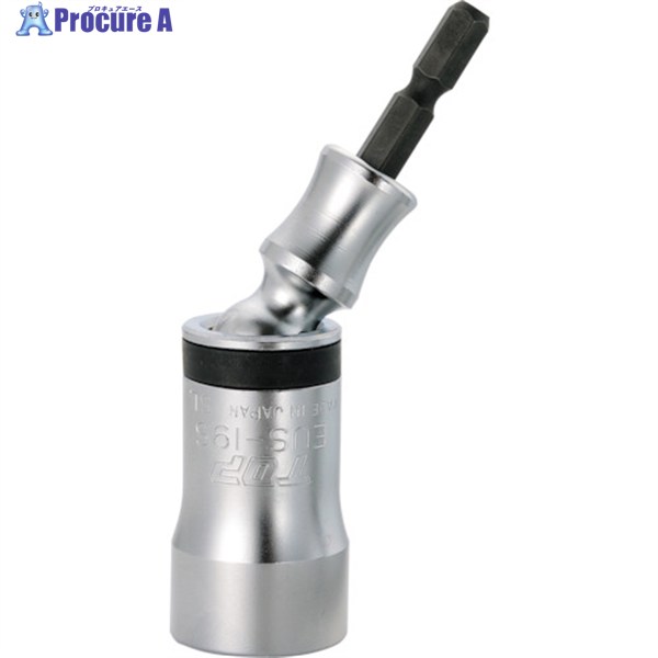 TOP 電動ドリル用ユニバーサルショートソケット 対辺19mm EUS-19S 1個 ▼123-8731