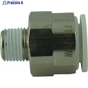チヨダ ファイブメイルコネクタ W(白)10mm・R1/8 F10-01MW 1個 ▼158-4634