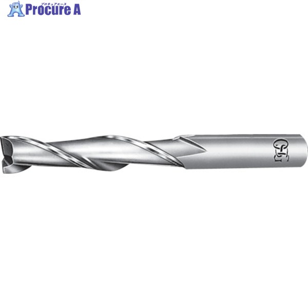 OSG ハイススクエアエンドミル 2刃ロング 刃径4mm シャンク径8mm 80108 EDL-4(80108) 1本 ▼200-6791 ●Y..